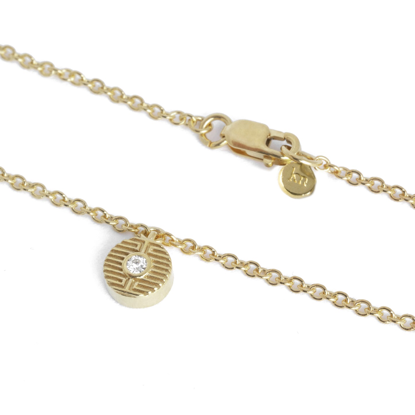 Greek Key Moissanite Necklace