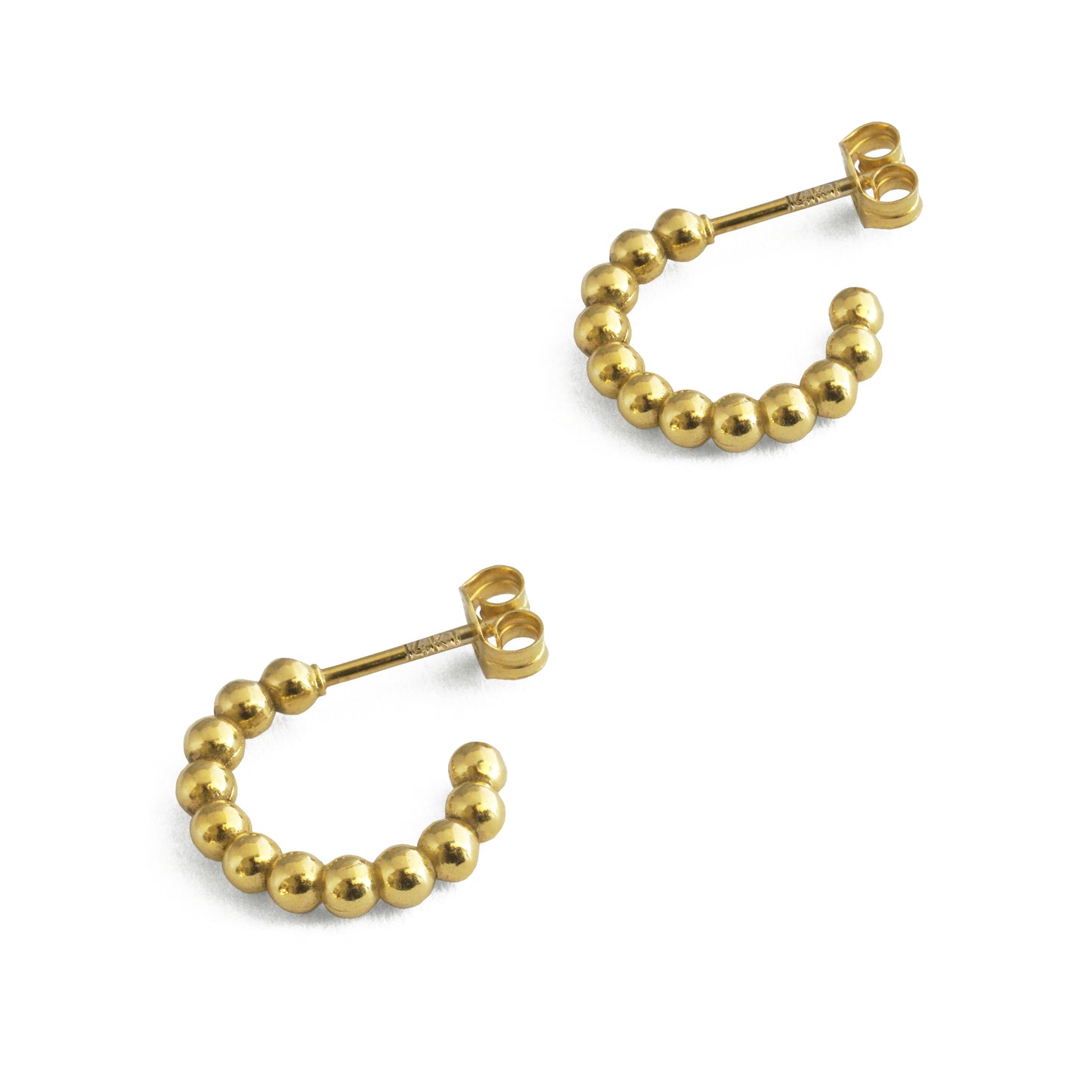Small Beaded Hoops Earrings