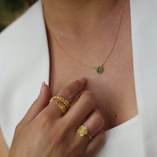 Harmony Braid Emerald Necklace