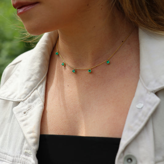 Five Emerald Necklace