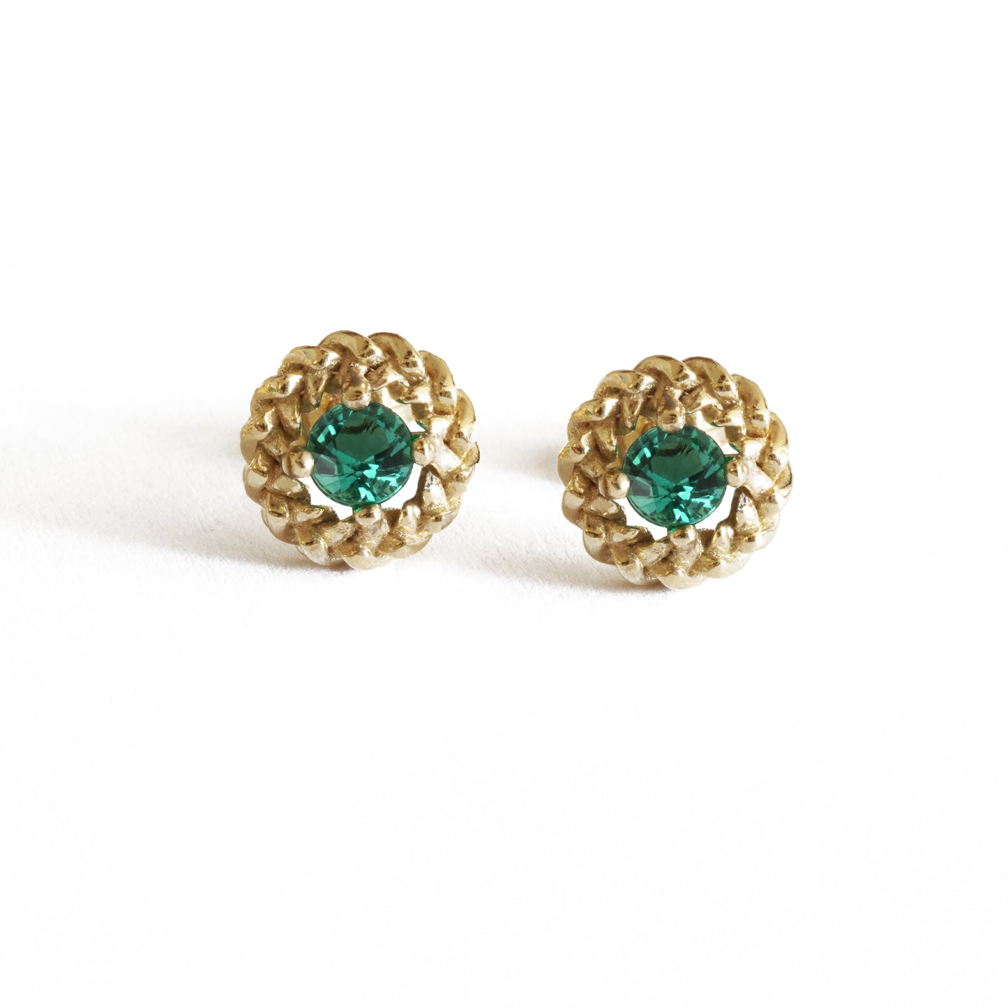 Harmony Emerald Gold Earrings