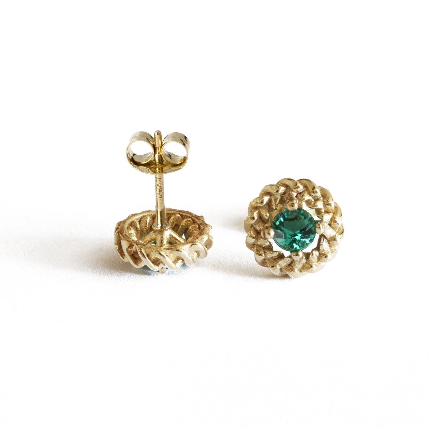Harmony Emerald Gold Earrings