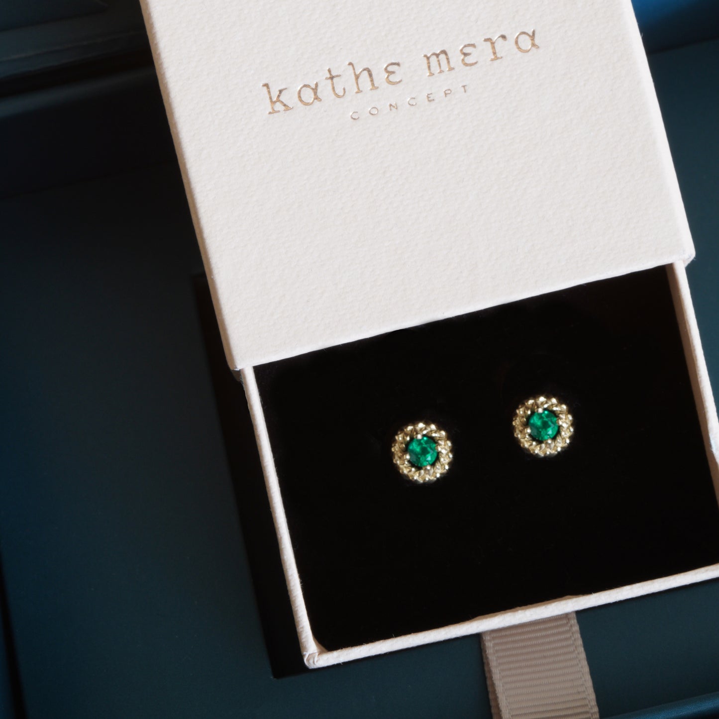 Harmony Emerald Gold Earrings