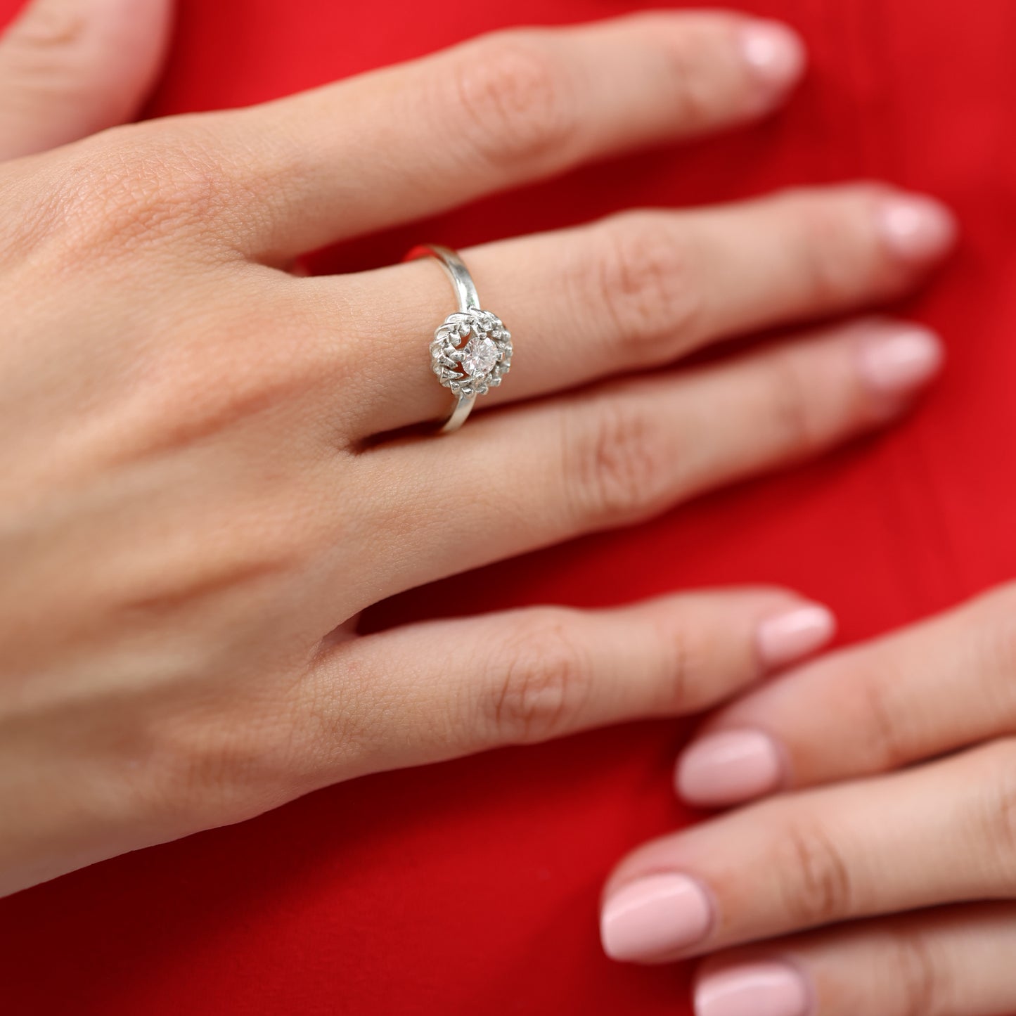 Diamond Harmony Silver Ring