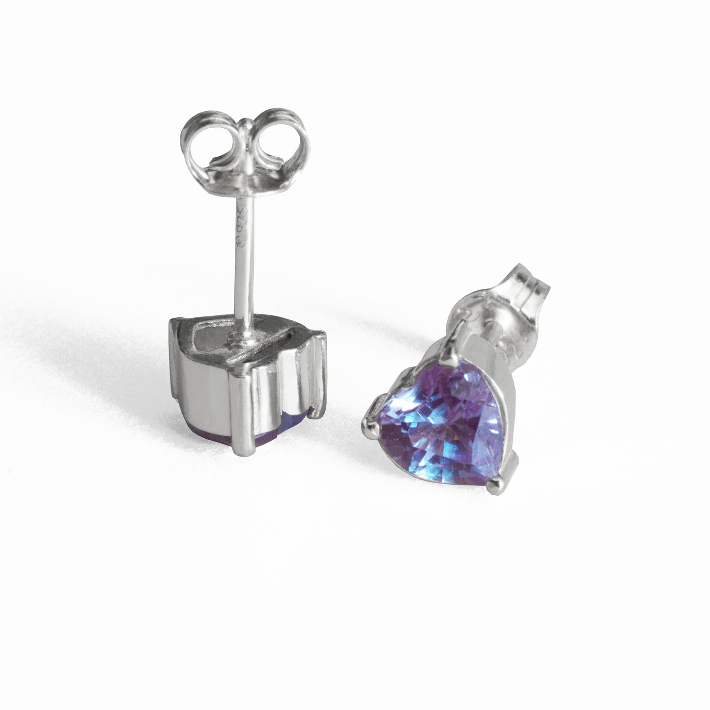 Alexandrite Earrings - Heart Earrings