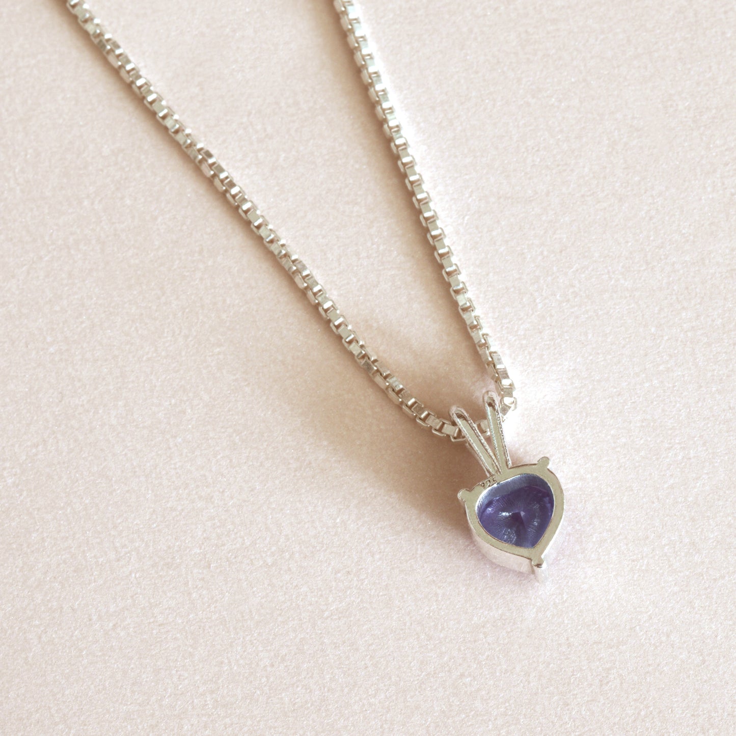 Alexandrite Necklace - Dainty Heart Necklace