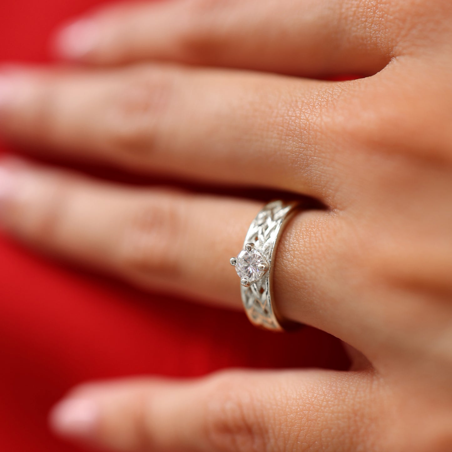 Diamond Mesh Silver Ring