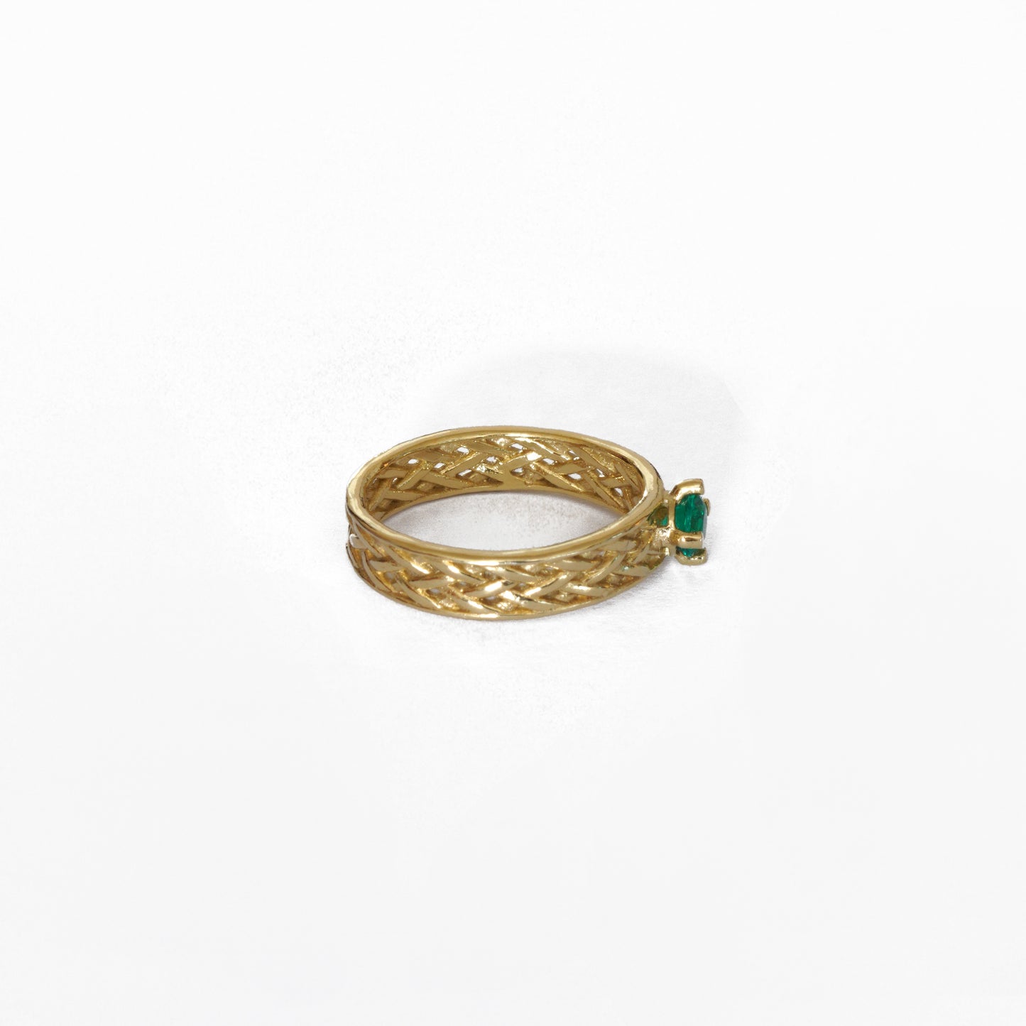 Emerald Mesh Ring
