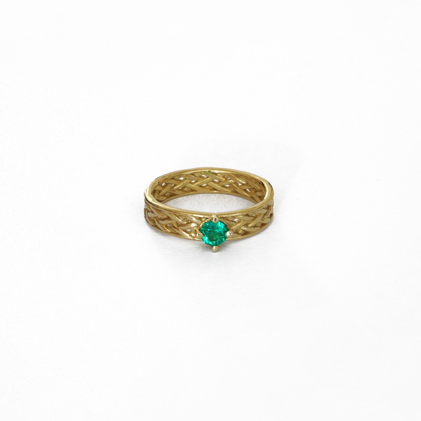 Emerald Mesh Ring
