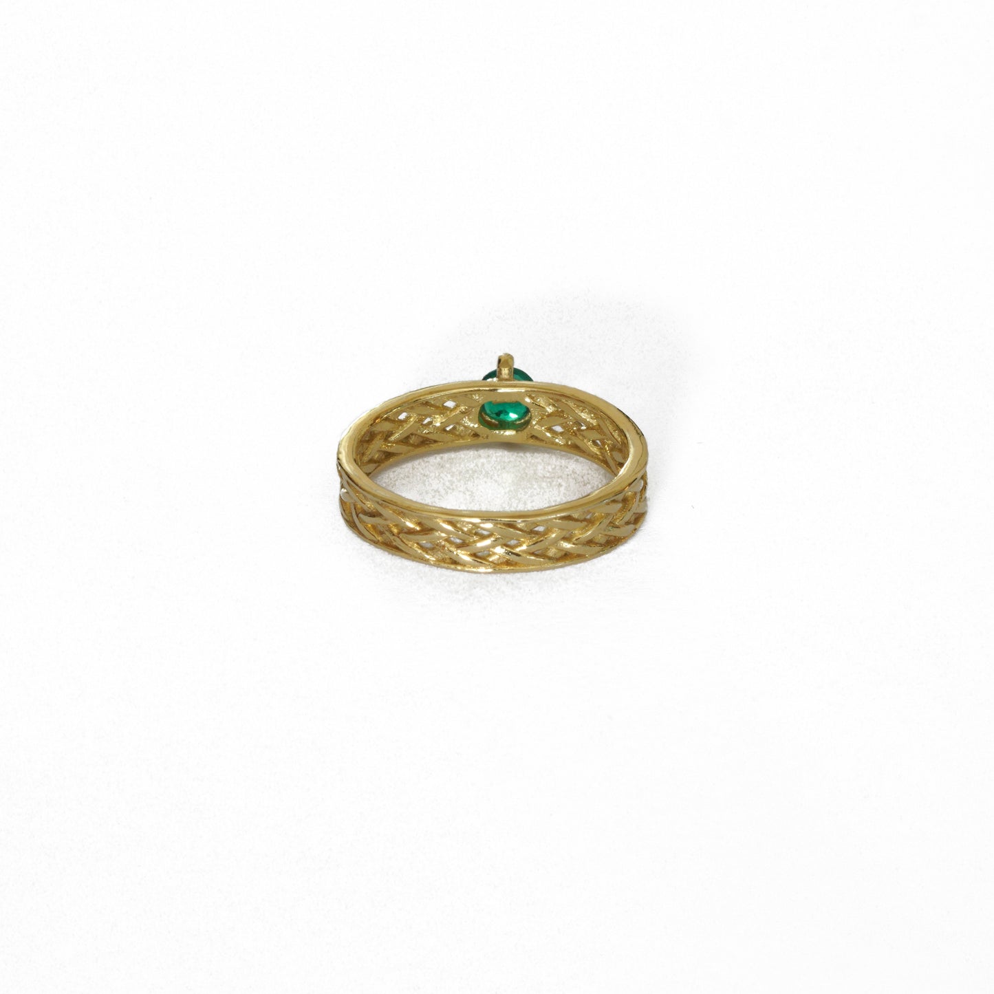 Emerald Mesh Ring