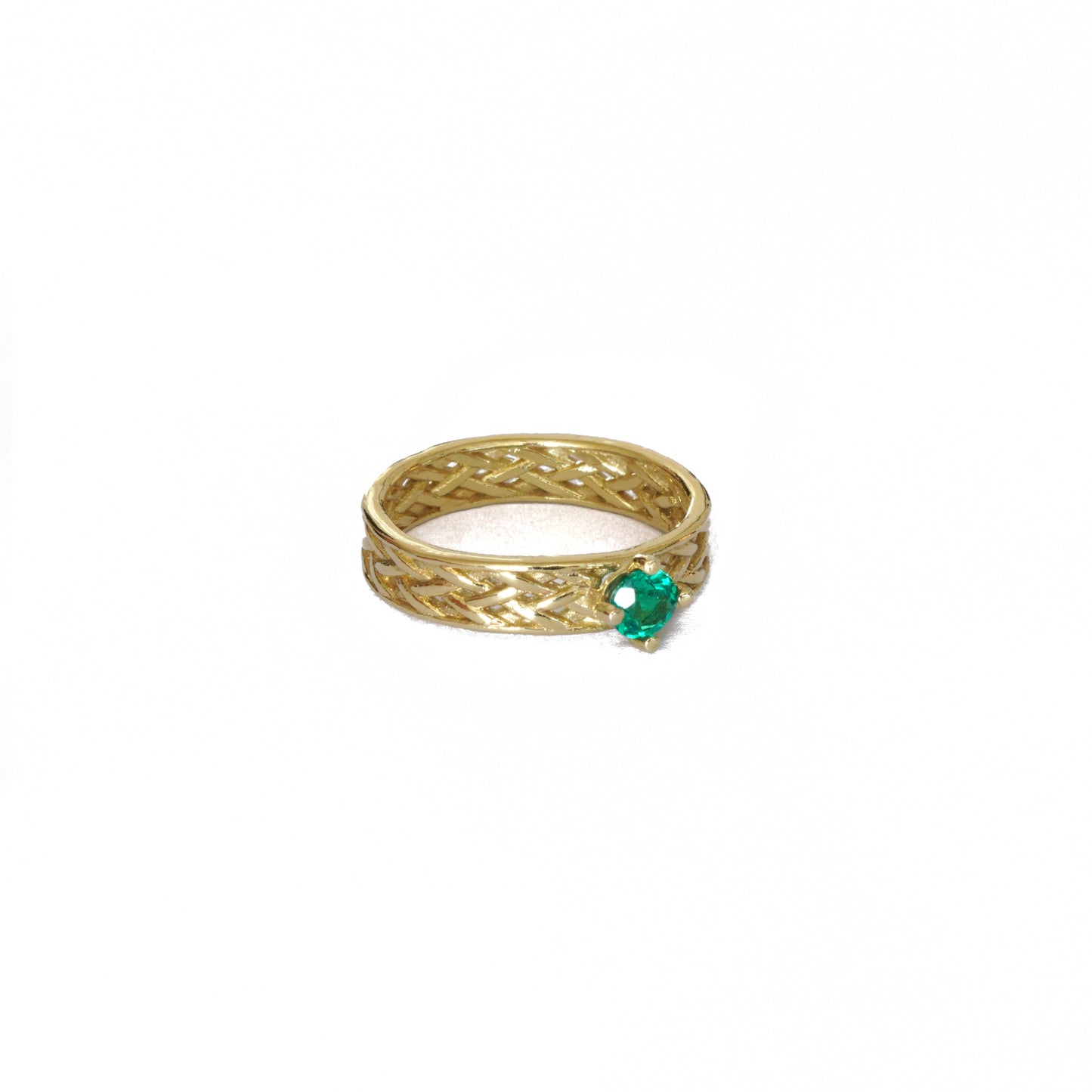 Emerald Mesh Ring
