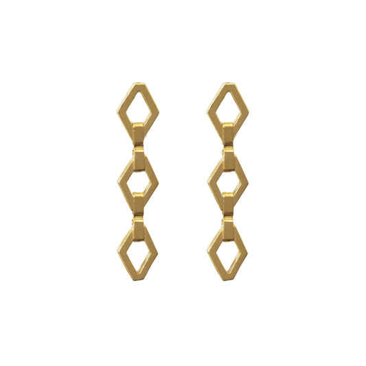 Kathe Mera Concept Triple Signature Earrings - Rombus Earrings