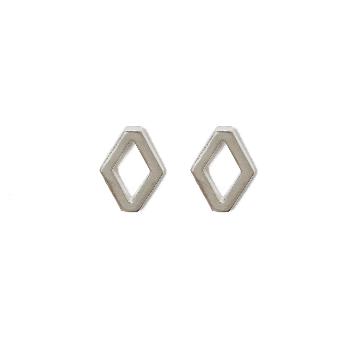 Kathe Mera Concept Signature Studs - Rombus Silver Earrings