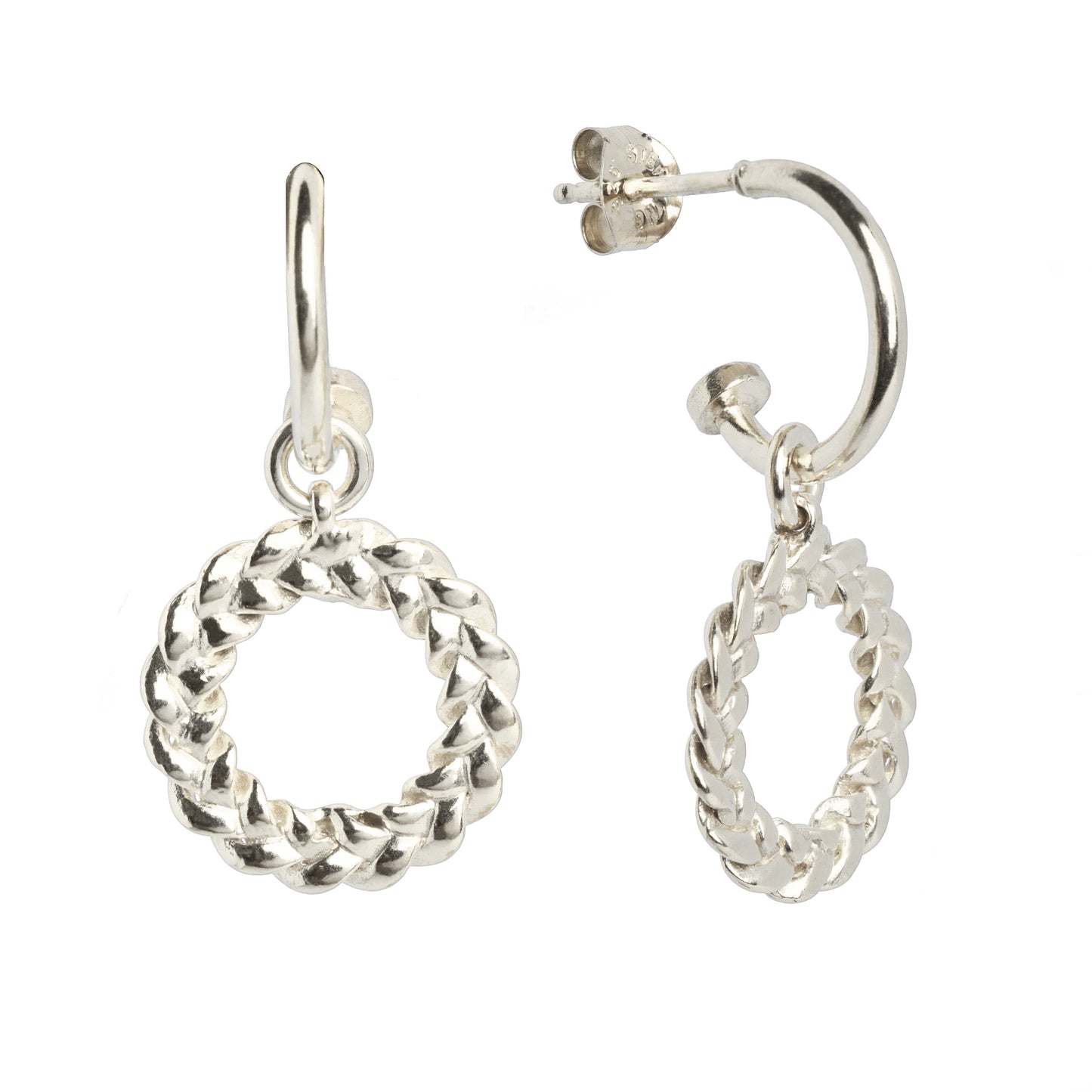 Eternal Circle of Braids Hoops