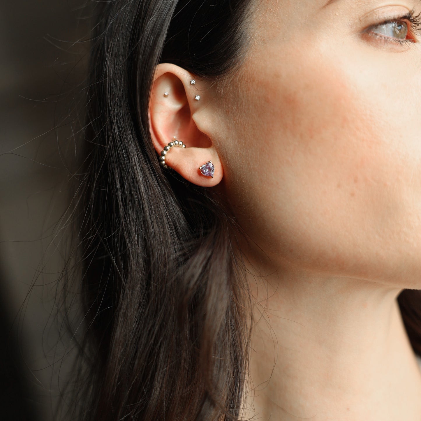 Alexandrite Earrings - Heart Earrings