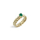 Emerald Braid Ring