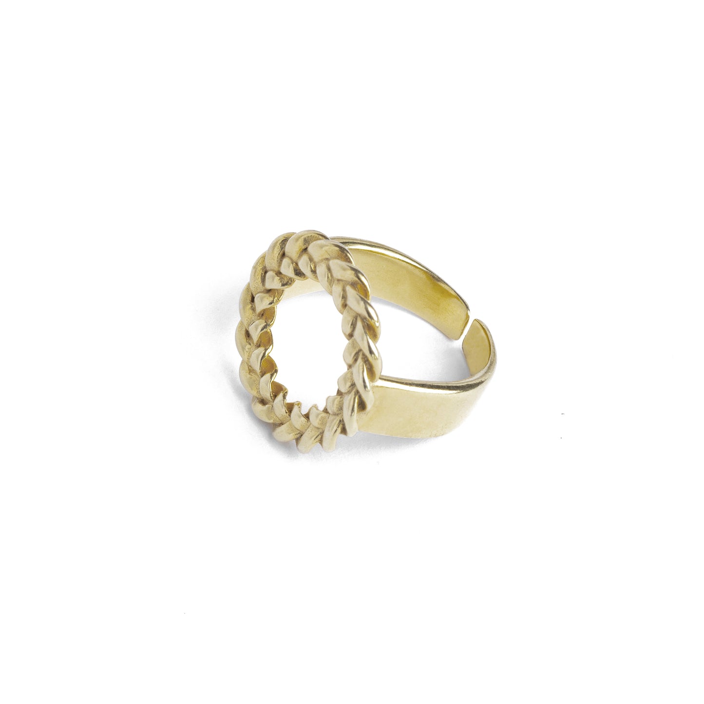 Flat Circle Braid Ring