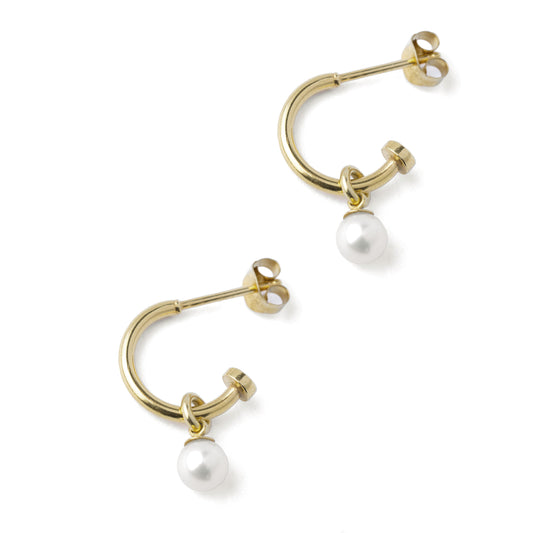 Pearl Hoops Earrings