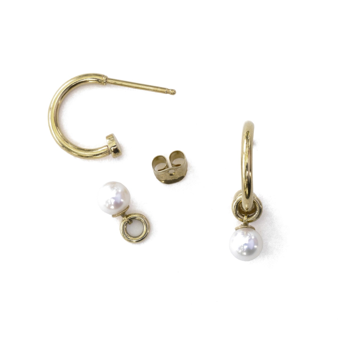 Pearl Hoops Earrings