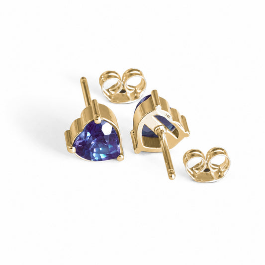 Alexandrite Earrings - Heart Earrings