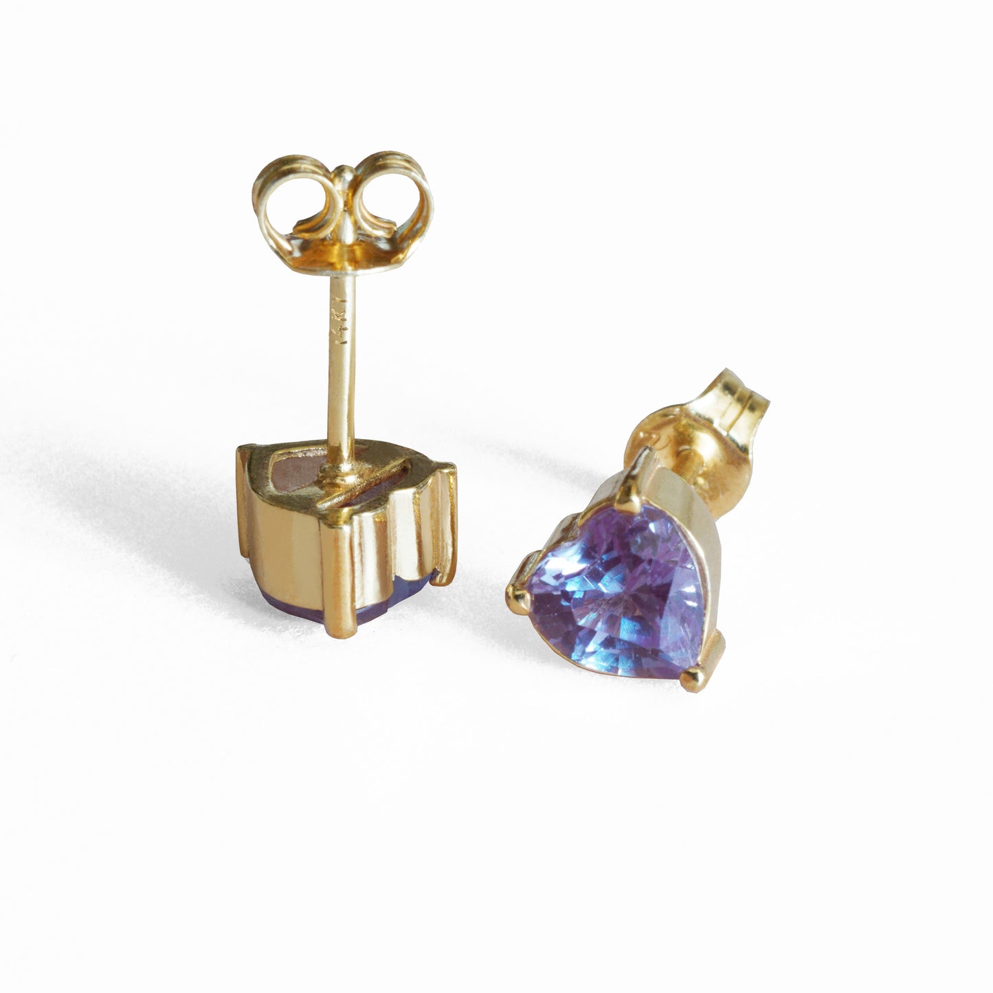 Alexandrite Earrings - Heart Earrings