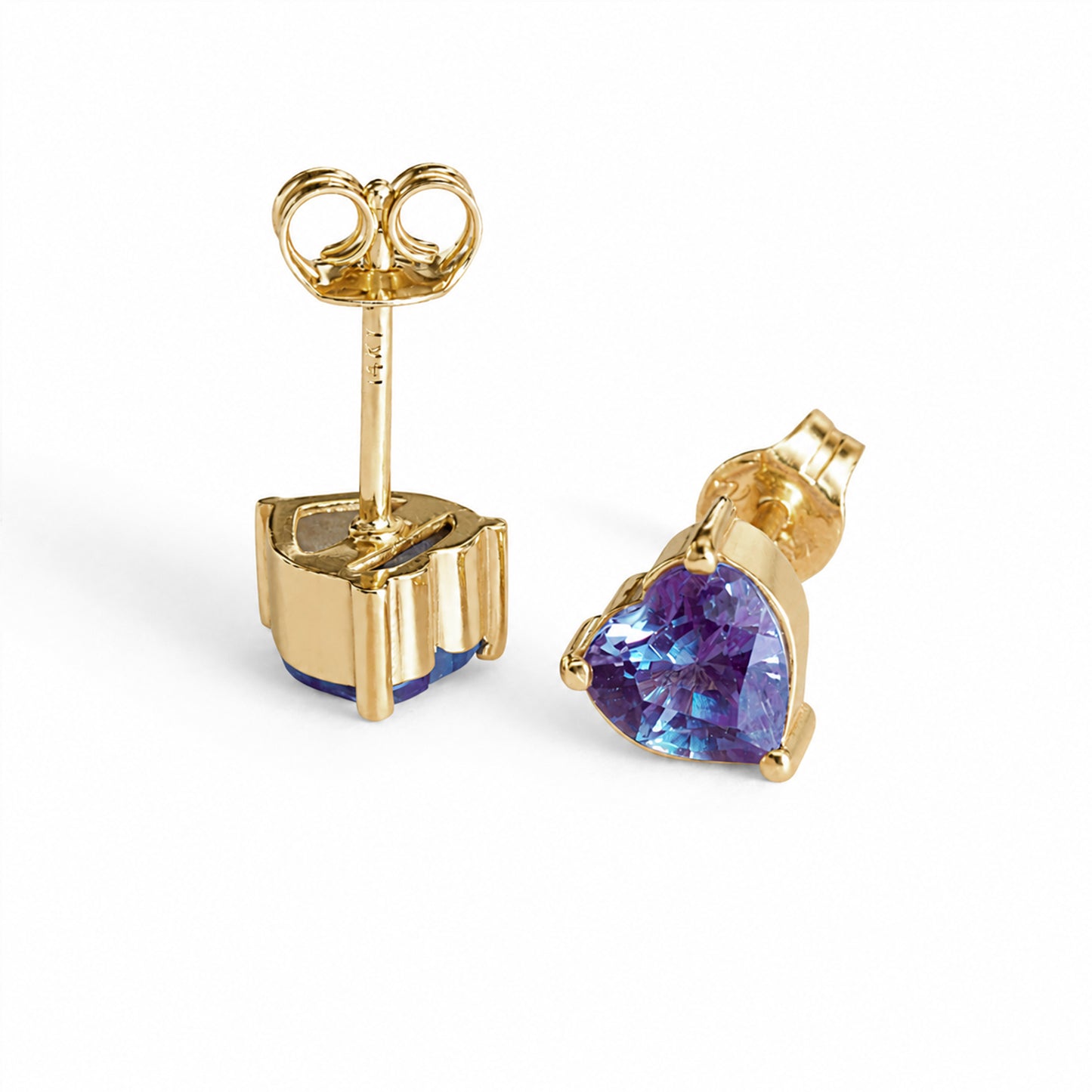 Alexandrite Earrings - Heart Earrings