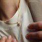 Alexandrite Gold Necklace - Dainty Heart Necklace
