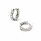 Diamond Huggie Earrings 14k White Gold