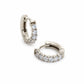 Diamond Huggie Earrings 14k White Gold