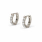 Diamond Huggie Earrings 14k White Gold