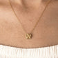 Solid Gold Mini Rose Necklace 18"