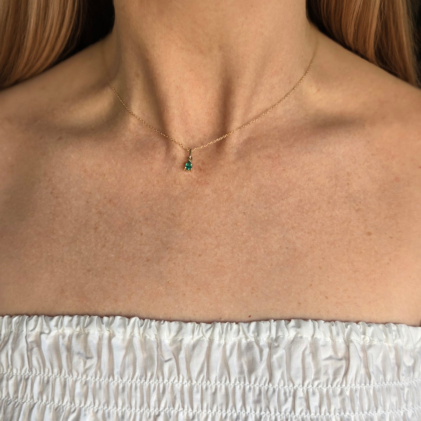 Emerald Teardrop Necklace