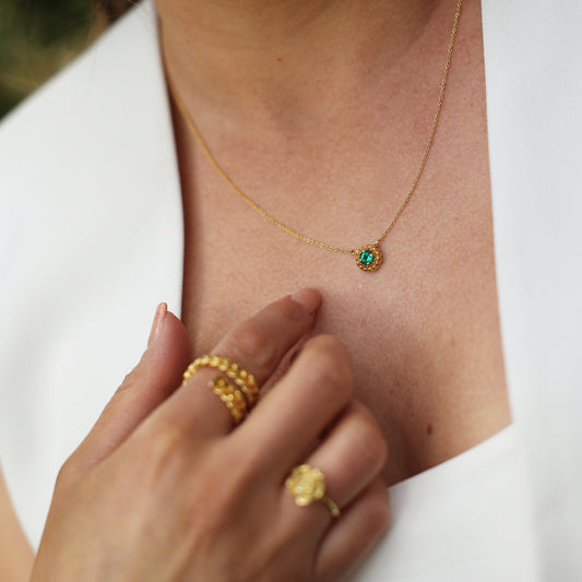 Harmony Braid Emerald Necklace
