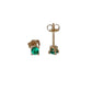 Lab Grown 3mm Emerald Stud Earrings