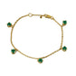 Five Emerald Bracelet