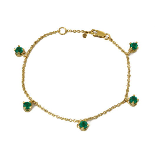 Five Emerald Bracelet