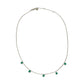 Five Emerald Silver Necklace