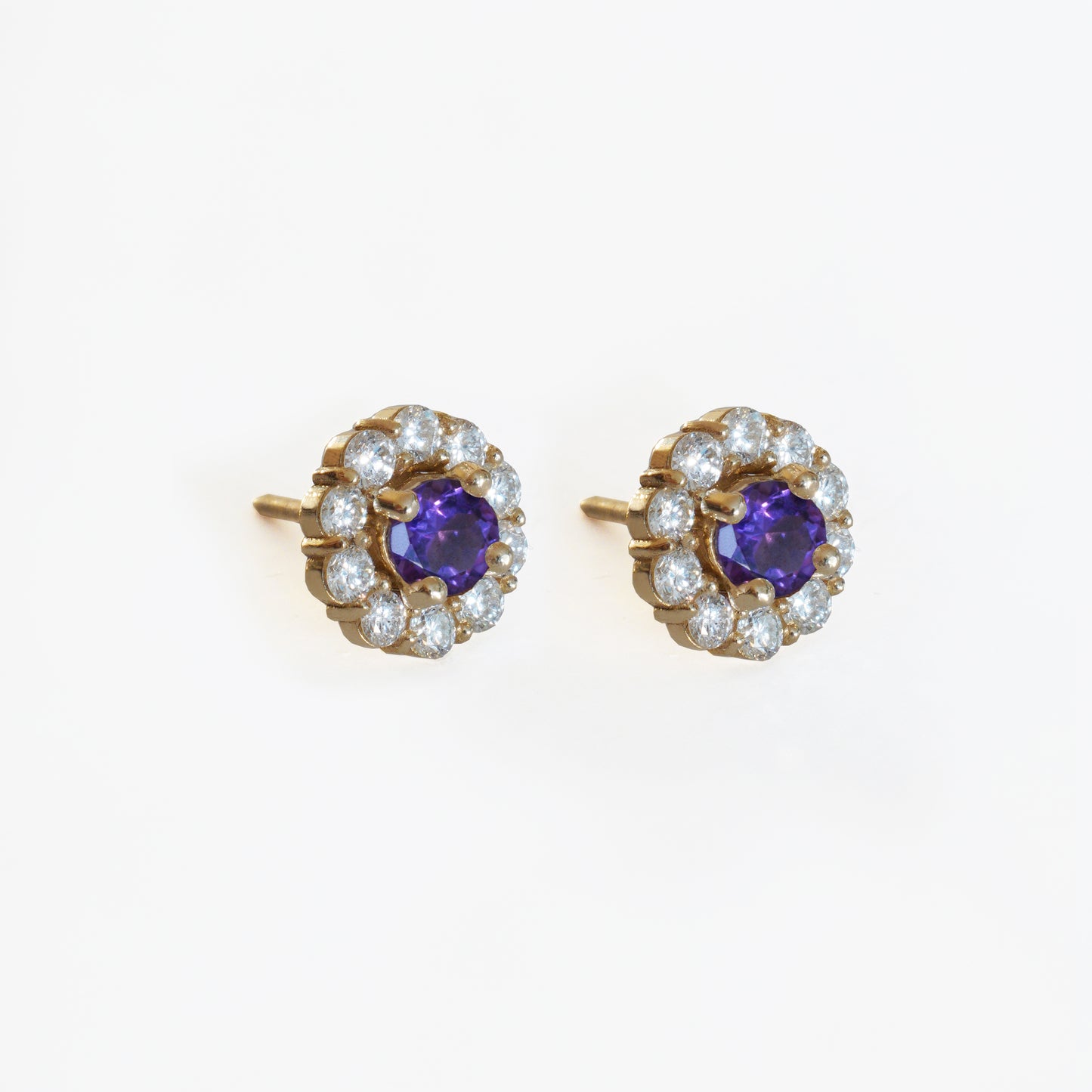 Bundle: Lab Grown Diamonds, Emeralds, Rubies, Amethysts Studs With Jackets