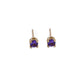 Natural 4mm Amethyst Stud Earrings