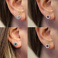 Bundle: Lab Grown Diamonds, Emeralds, Rubies, Amethysts Studs With Jackets