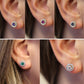 Bundle: Lab Grown Diamonds, Emeralds, Rubies, Amethysts Studs With Jackets