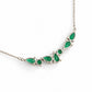 Varia Emerald Necklace 14k White Gold