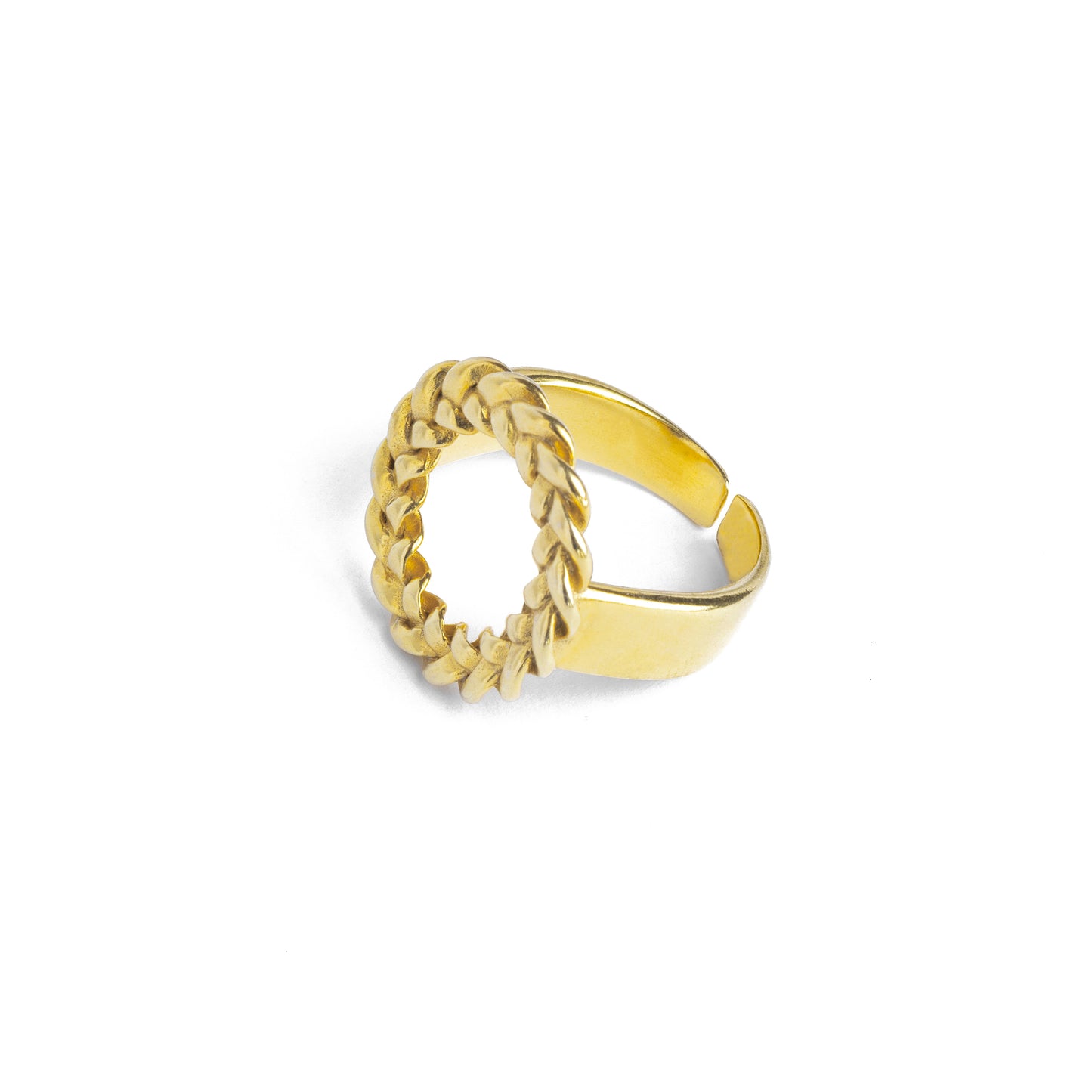 Flat Circle Braid Ring