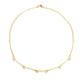 Choker Diamond Cut Bead Necklace with 6 Front Diamonds