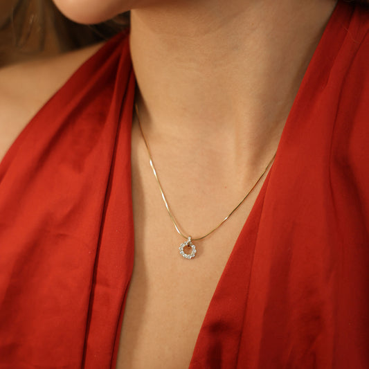 Diamond Circle Necklace