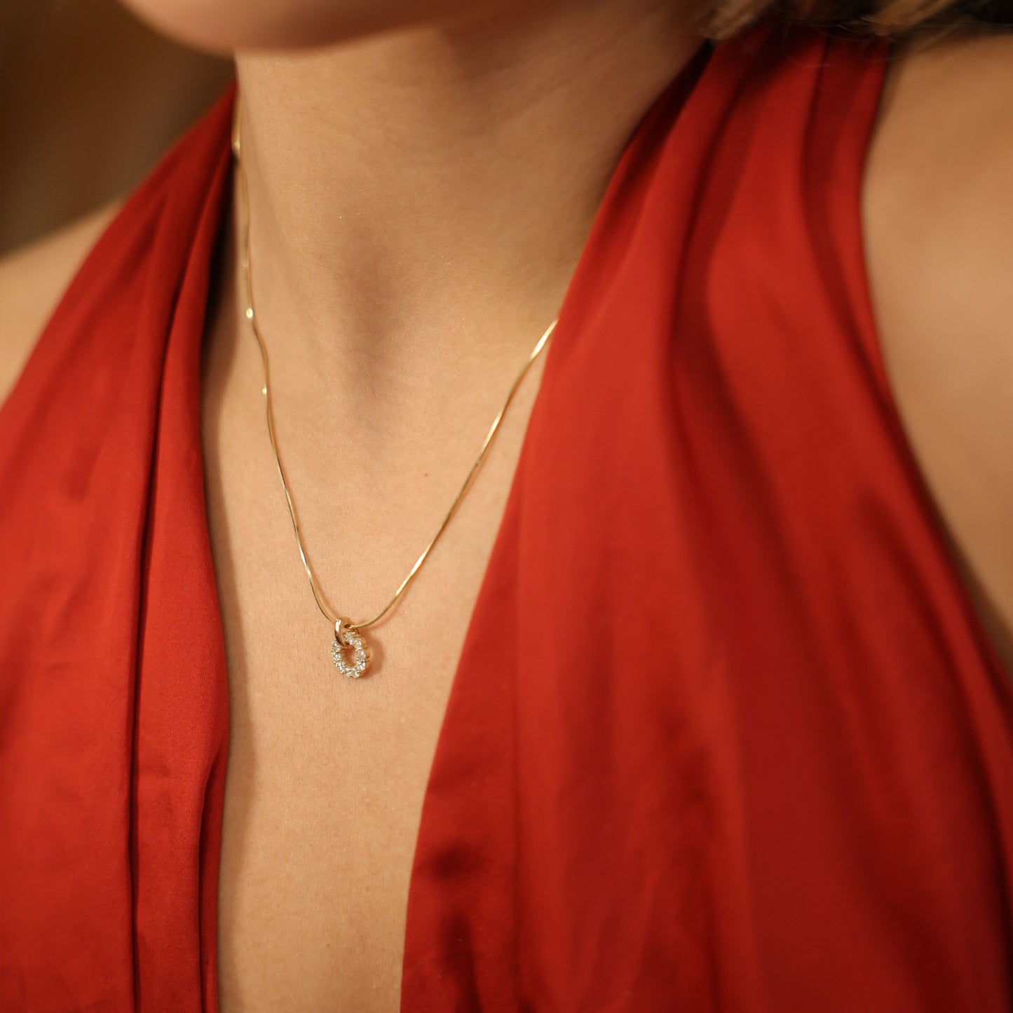 Diamond Circle Necklace