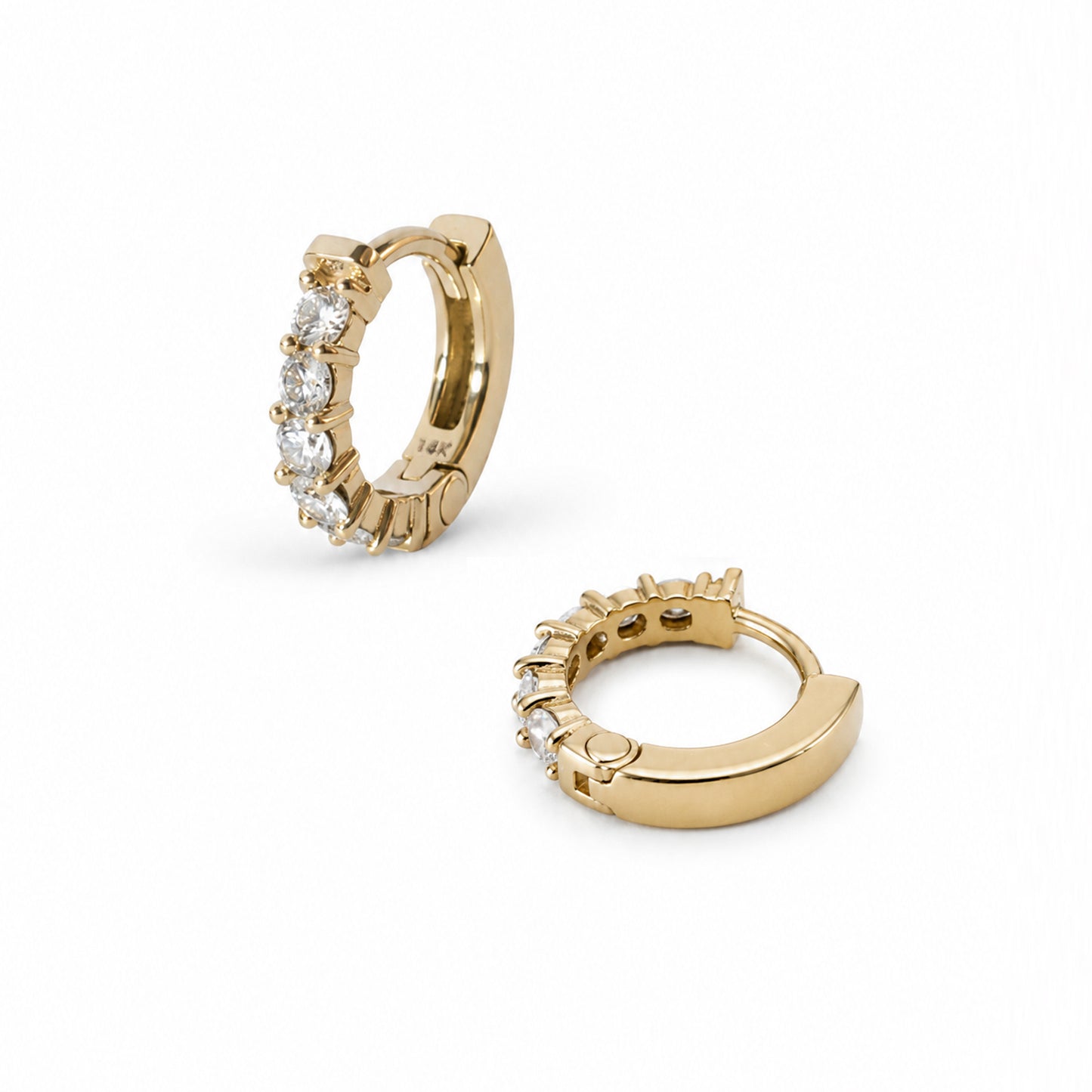 Diamond Huggie Earrings