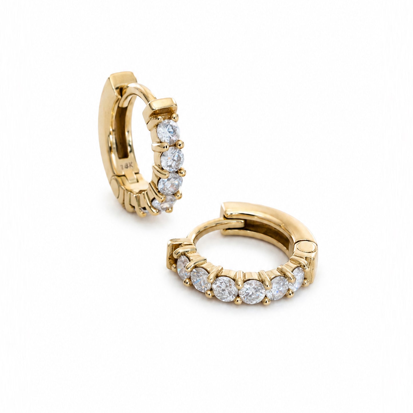 Diamond Huggie Earrings