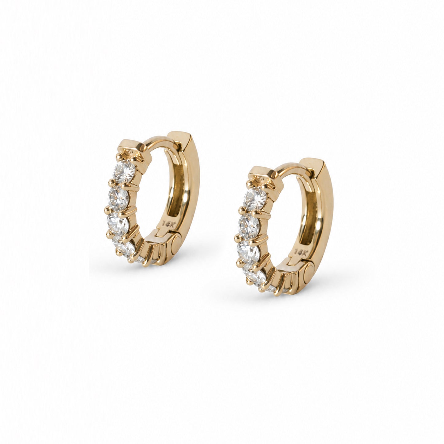 Diamond Huggie Earrings