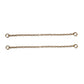 Lab Grown 3mm Emerald Stud Earrings With Chains
